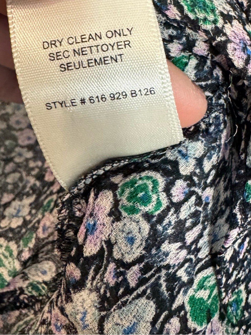 Rebecca Taylor Floral 100% Silk Popover Blouse Top Long Sleeve Size 6 V-Neck - Picture 8 of 11